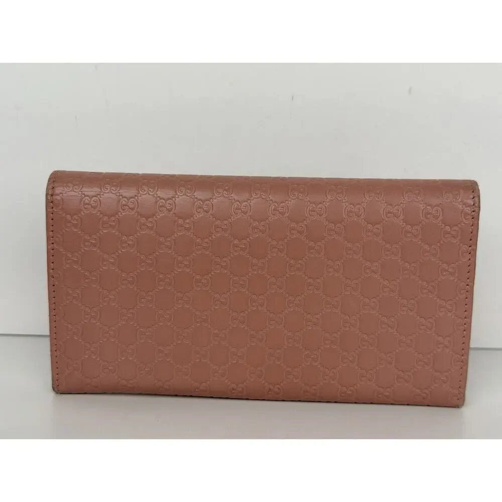 Gucci Microguccissima Continental Bifold Flap Wallet in Pink Leather - Picture 2 of 14
